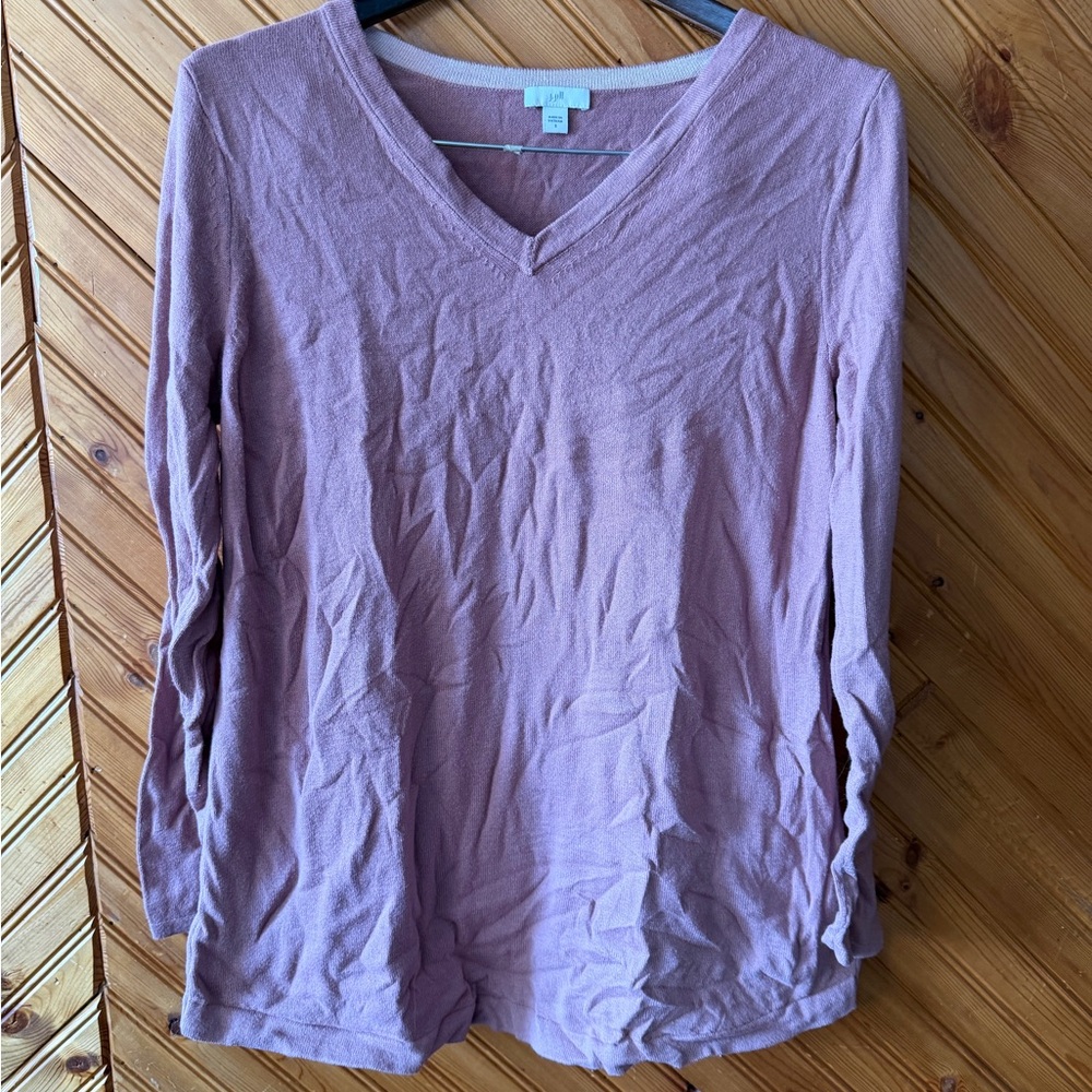J.Jill pink v neck sweater woman’s small